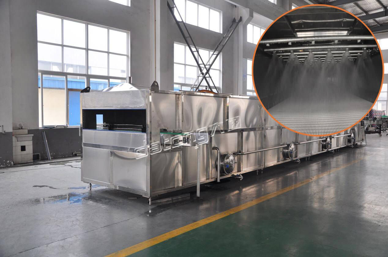 Continuous spraying sterilizer