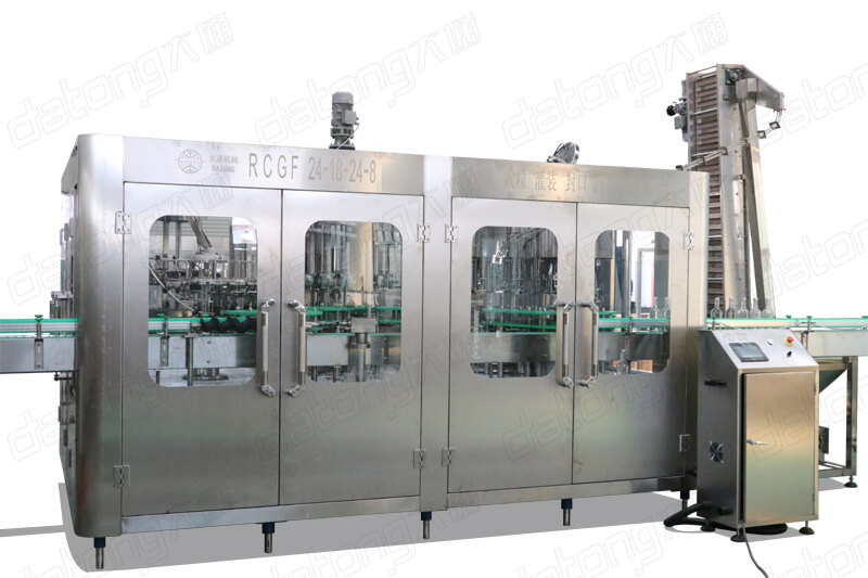 4-in-1 glass bottle juice filling machine production line